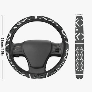 Black Tribal Designer Steering Wheel Cover