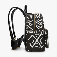 Load image into Gallery viewer, Designer Black and White Tribal Art  PU Backpack