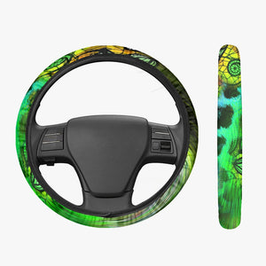 Green Animal Print.Steering Wheel Cover