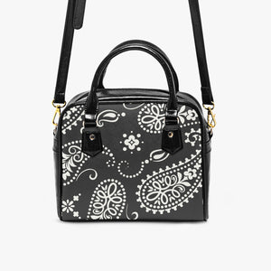 Designer Paisley.Casual Leather Saddle Bag