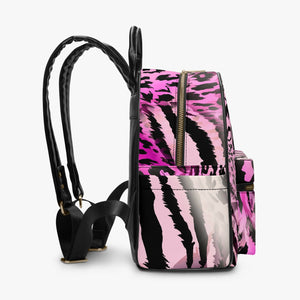 Designer Purple Style Animal Print  PU Backpack