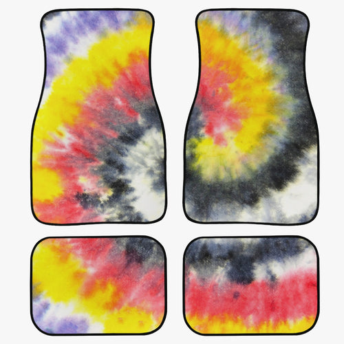 Tye Dyed Designer Car Floor Mats - 4Pcs