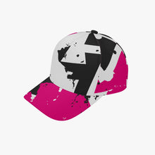 Load image into Gallery viewer, Designer Abstract Pink White and Black Baseball Caps