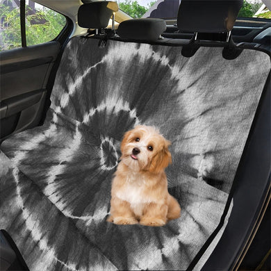 Designer Black Tye Dyed Pet Seat Cover