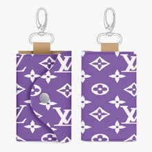 Load image into Gallery viewer, Designer Purple and White Key Holder Case