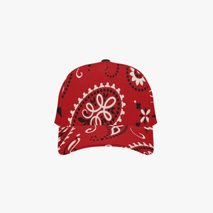 Red Paisley Baseball Caps