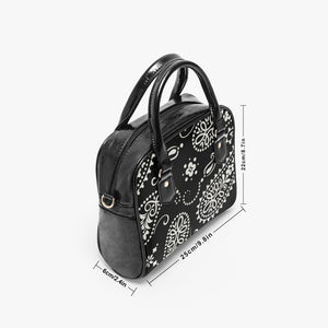 Designer Paisley.Casual Leather Saddle Bag