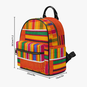 Designer Kente Sytle PU Backpack