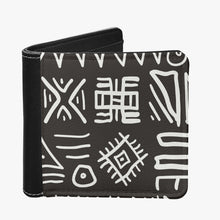 Cargar imagen en el visor de la galería, Black Tribal Art Designer Bifold Men&#39;s Wallet