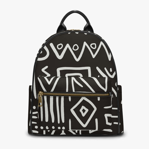 Designer Black and White Tribal Art  PU Backpack