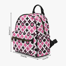 Laden Sie das Bild in den Galerie-Viewer, Designer Pink  PU Backpack