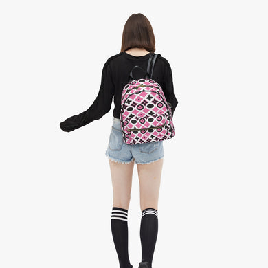 Designer Pink  PU Backpack