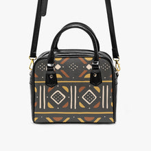 Laden Sie das Bild in den Galerie-Viewer, Designer Tribal Style Mudcloth Casual Leather Saddle Bag