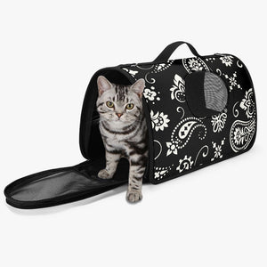 Black Paisley Pet Carrier Bag
