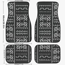 Carica l&#39;immagine nel visualizzatore di Gallery, Black Tribal Art Designer Car Floor Mats - 4Pcs