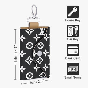 Designer Black and White Key Holder Case