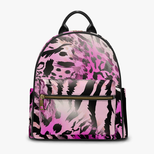 Designer Purple Style Animal Print  PU Backpack