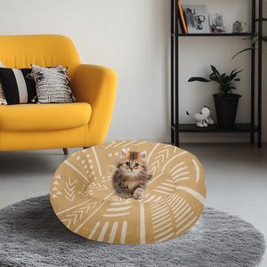 Tribal Style Round Pet Bed