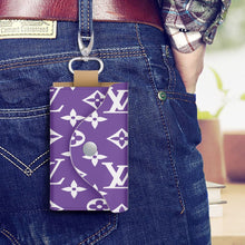 Load image into Gallery viewer, Designer Purple and White Key Holder Case