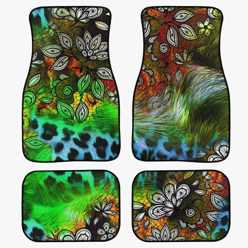 Tribal Art Animal Print  Car Floor Mats - 4Pcs