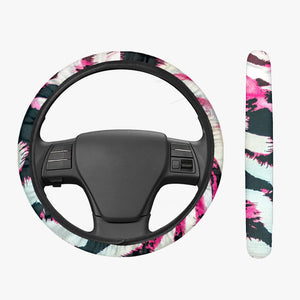 Pink Animal Print Designer Steering Wheel Cover