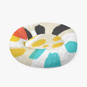 Multi Color Animal Print Round Pet Bed