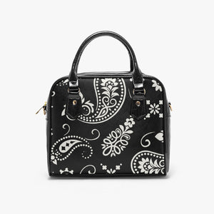 Designer Paisley.Casual Leather Saddle Bag