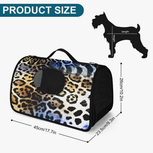 Blue Tribal Animal Print Pet Carrier Bag