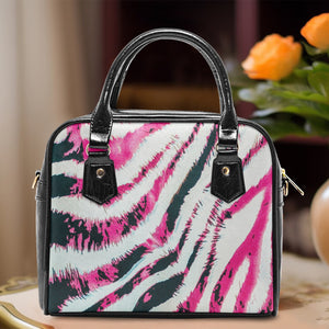 Desginer Animal Print Style.Casual Leather Saddle Bag