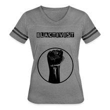 이미지를 갤러리 뷰어에 로드 , Women’s Vintage Blacktivist Sport T-Shirt - heather gray/charcoal