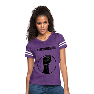 Women’s Vintage Blacktivist Sport T-Shirt - vintage purple/white
