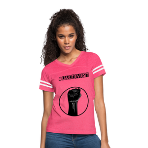 Women’s Vintage Blacktivist Sport T-Shirt - vintage pink/white