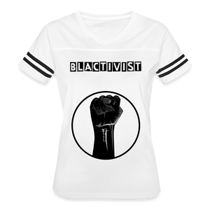Women’s Vintage Blacktivist Sport T-Shirt - white/black