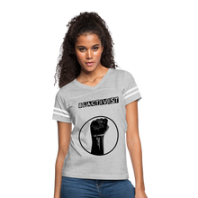 이미지를 갤러리 뷰어에 로드 , Women’s Vintage Blacktivist Sport T-Shirt - heather gray/white