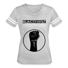 이미지를 갤러리 뷰어에 로드 , Women’s Vintage Blacktivist Sport T-Shirt - heather gray/white