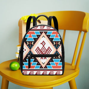 Tribal Native Unisex PU Leather Backpack