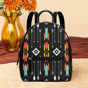 Tribal Design Native Unisex PU Leather Backpack