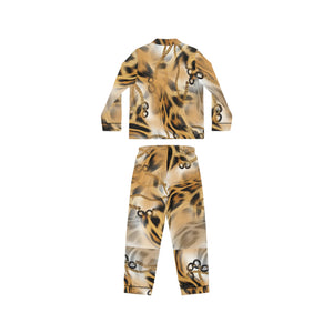 Wild Leopard Art Women's Satin Pajamas