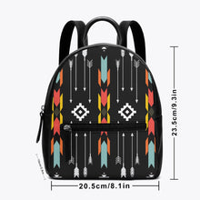 Laden Sie das Bild in den Galerie-Viewer, Tribal Design Native Unisex PU Leather Backpack