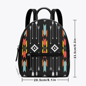 Tribal Design Native Unisex PU Leather Backpack