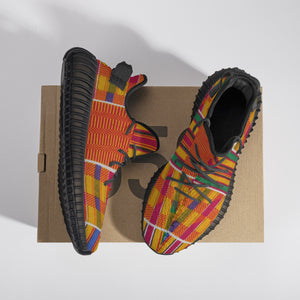 Tribal Kente Cloth Style Adult Unisex Mesh Knit Sneakers