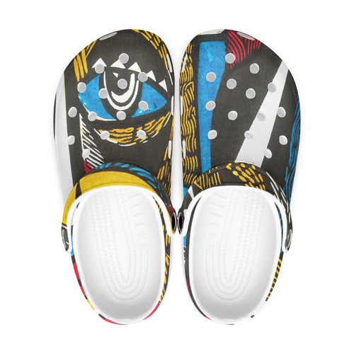 Tribal Abstract Art Clogs