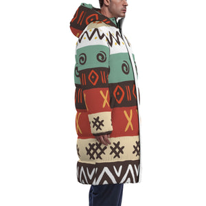Tribal Designer Unisex Long Down Jacket