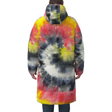 Load image into Gallery viewer, Designer Tye Dyed Unisex Long Down Jacket
