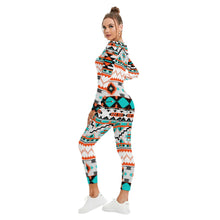 Load image into Gallery viewer, Tribal Art Women&#39;s Plunging Neck Jumpsuit