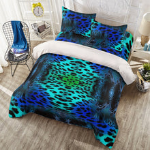 Load image into Gallery viewer, Tribal Wildn Blue Four-piece Duvet Cover Set
