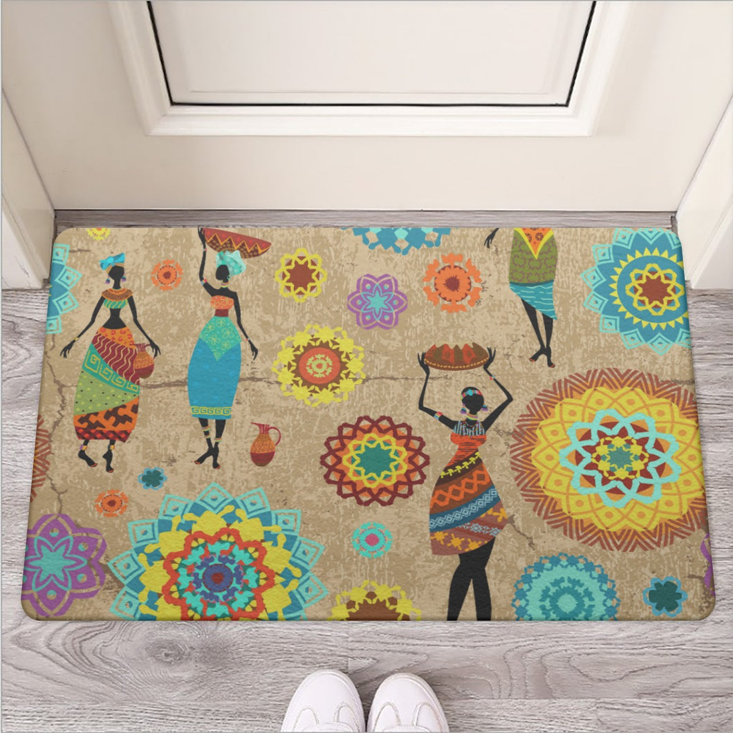 Tribal Art Doormat Door Mat | Rubber