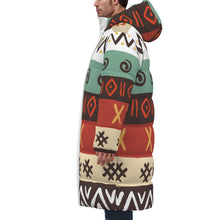 Laden Sie das Bild in den Galerie-Viewer, Tribal Designer Unisex Long Down Jacket