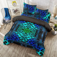 Load image into Gallery viewer, Tribal Wildn Blue Four-piece Duvet Cover Set