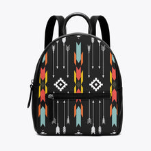 Laden Sie das Bild in den Galerie-Viewer, Tribal Design Native Unisex PU Leather Backpack